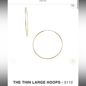 THE M JEWELERS thin large gold vermeil hoops